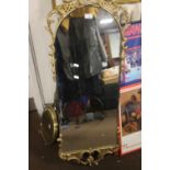 A GILT FRAMED MIRROR H 120 CM