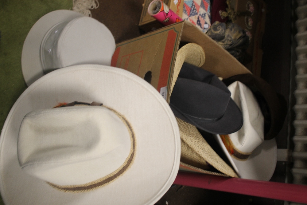 A COLLECTION OF HATS to include an Attaboy trilby, ladies' deerstalkers by Olney, Stormafit, Glen