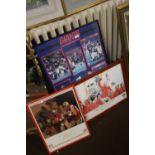 NEW YORK GIANTS AMERICAN FOOTBALL POSTER, framed and glazed, 89 x 57.5 cm together with 'San