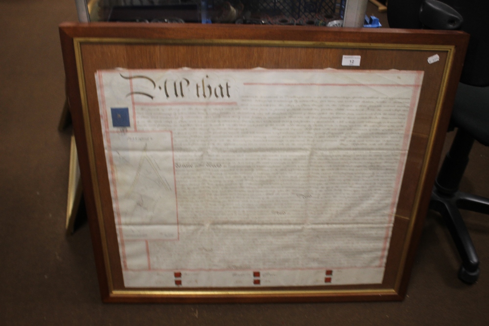 A FRAMED AND GLAZED INDENTURE