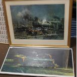 TWO TERENCE CUNEO PRINTS, ONE ENTITLED 'NIGHT KING'