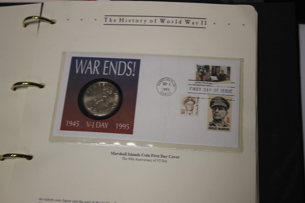 THREE ALBUMS OF VARIOUS STAMP/COIN COVERS, TO INCLUDE AN ALBUM OF MILLENNIUM INTEREST AND AN ALBUM - Image 3 of 4