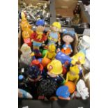 A TRAY OF NOVELTY CHILDREN'S BUBBLE BATH BOTTLES (EMPTY) TO INCLUDE POSTMAN PAT, NODDY, FIREMAN