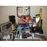 A SELECTION OF TOOLS TO INCLUDE BOXED POWER TOOLS