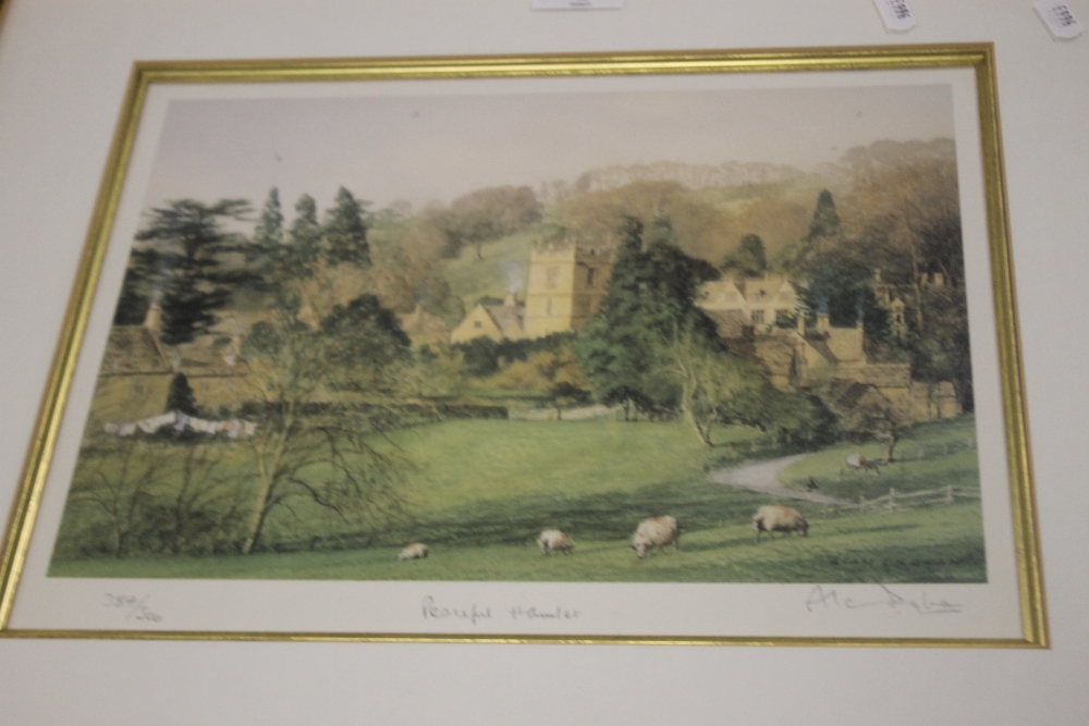 FOUR SIGNED LIMITED EDITION ALAN INGHAM PRINTS OF VILLAGE SCENES - Image 4 of 5