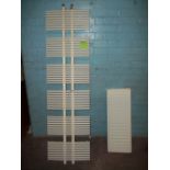 TWO CENTRAL HEATING RADIATORS AND FITTINGS