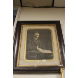 A FRAMED AND GLAZED PHOTOGRAPHIC PORTRAIT OF LLOYD GEORGE 67 CM X 80 CM