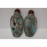TWO ORIENTAL STYLE SCENT BOTTLES