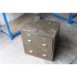 METAL 4 DRAWER FILING CABINET - NO KEY