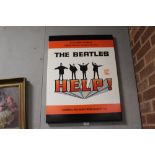 A MODERN 'THE BEATLES - HELP!' CANVAS PRINT, 69 X 53.5 CM