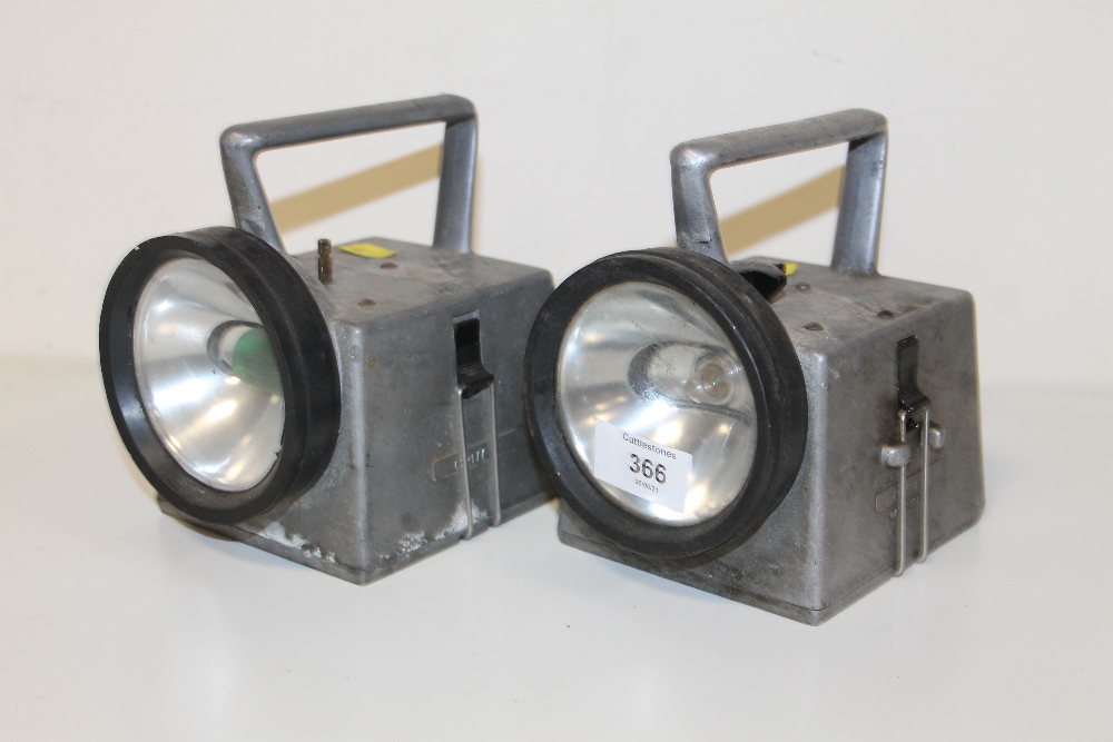 TWO BRITISH RAILWAYS SIGNAL LAMPS