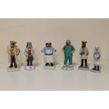 A COLLECTION OF ROBERT HARROP DOGGIE PEOPLE FIGURES COMPRISING OF; CC73 BEARDED COLLIE DOCTOR, CC56A