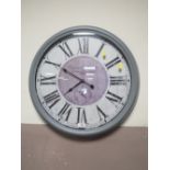 A MODERN PARISIAN CIRCULAR WALL CLOCK DIA. 58 CM