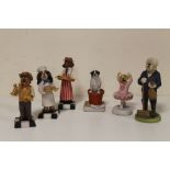 A COLLECTION OF ROBERT HARROP DOGGY PEOPLE FIGURES COMPRISING OF DPYP12 KING CHARLES BAKER, DPWP11
