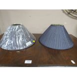 TWO HARRODS BLACK LAMP SHADES