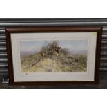 A FRAMED AND GLAZED SIGNED LIMITED EDITION DAVID SHEPHERD PRINT ENTITLED 'THE BEST SPOTS ON THE