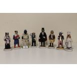 A COLLECTION OF ROBERT HARROP DOGGY PEOPLE FIGURES COMPRISING OF CC126BI LABRADOR CRICKET INDIA (