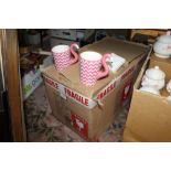 A QUANTITY OF BOXED SASS & BELLE ZIGGY THE CHEVRON FLAMINGO MUGS (24)