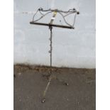 AN UNUSUAL METAL MUSIC STAND H-110 CM