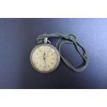 A MILITARY STOPWATCH, with broad arrow to reverse, Dia 4.5 cm Condition Report:ticks but doesn't