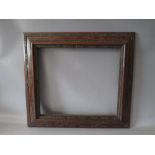 A 19TH CENTURY DUTCH FRAME, frame W 8.5 cm, rebate 45 x 39 cm