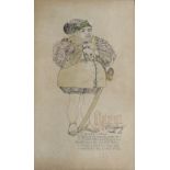 R.C. LAFFERTY. Illustrative study of Falstaff from The Merry Wives of Windsor, signed and dated 1910