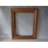 A LATE 19TH / EARLY 20TH CENTURY OAK FRAME, frame W 7.5 cm, rebate 54 x 41 cm