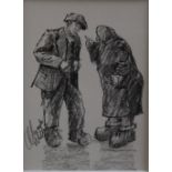 ALEXANDER MILLAR (1960). 'A Good Talking To', original pencil sketch, signed lower left, framed