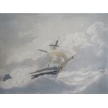 (XVIII). A set of three marine studies with sailing vessels, unsigned, mixed media on paper,