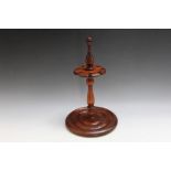 A VINTAGE MAHOGANY PIPE STAND, H 37 cm Condition Report:top broken and reglued