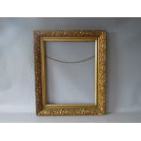 AN EARLY TO MID 20TH CENTURY GOLD DECORATIVE FRAME, width of frame 8 cm, frame rebate 51 x 40 cm