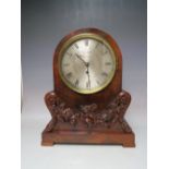 A LARGE WALNUT CASED SINGLE FUSEE BRACKET CLOCK BY THOMAS HALL OF LIVERPOOL, the arched top case