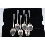 A SET OF SIX HALLMARKED SILVER TEASPOONS - SHEFFIELD 1893, makers mark JR for John Round & Sons,