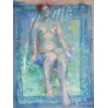 BARBARA STEWART (XX). 'Sun Worship', signed lower right, pastel on paper, framed and glazed, 39 x 31