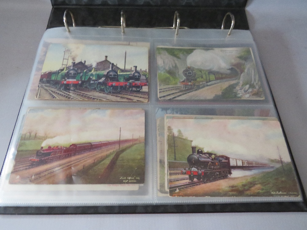 A FOLDER OF APPROX 70 VINTAGE AND MODERN RAILWAY AND STEAM LOCOMOTIVE POSTCARDS, together with two - Image 8 of 10