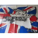 VINTAGE SEX PISTOLS ANARCHY IN THE UK POSTER, original 1970s EMI Records Promo Poster for THE SEX P