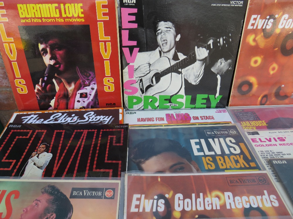 A COLLECTION OF ELVIS PRESLEY LP RECORDS ETC., to include Elvis' Golden Records, Burning Love and H - Image 2 of 12