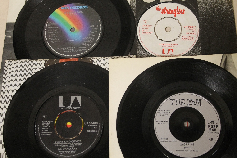 TWO CASES OF MOSTLY 1980'S ERA 45 RPM 7" SINGLE RECORDS ETC., to include UB40, Iron Maiden, Ian - Image 7 of 12