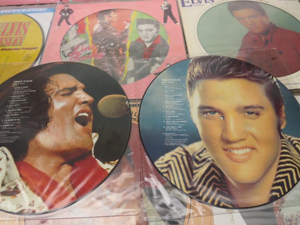 A COLLECTION OF NINE ELVIS PRESLEY PICTURE DISCS, together with an Elvis Presley and Bill Haley Dan - Image 3 of 7