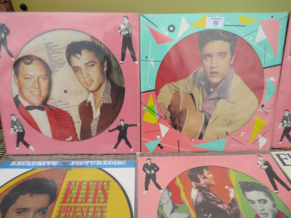 A COLLECTION OF NINE ELVIS PRESLEY PICTURE DISCS, together with an Elvis Presley and Bill Haley Dan - Image 2 of 7
