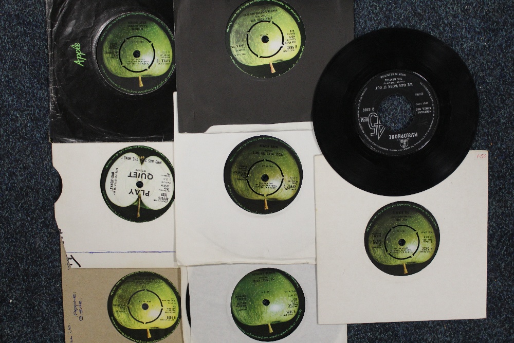 A QUANTITY OF THE BEATLES RELATED 45 RPM 7" SINGLE RECORDS, various labels - predominantly Apple re - Image 8 of 8