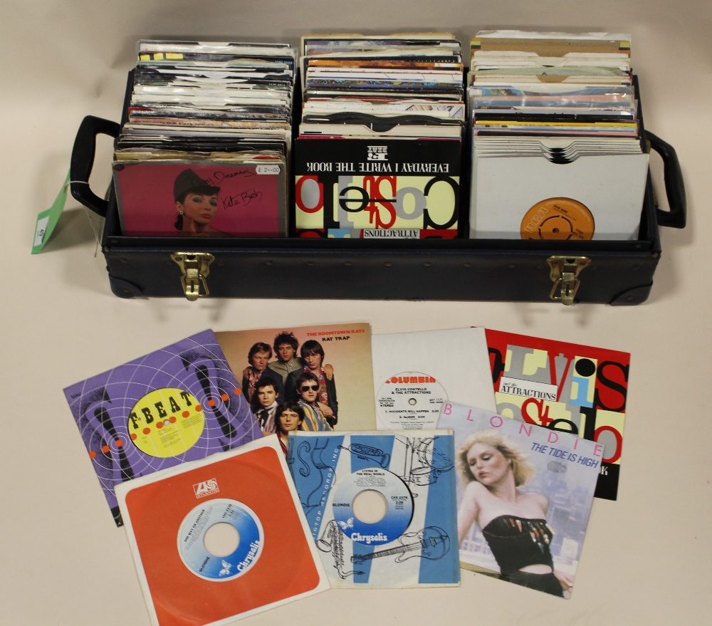 A COLLECTION OF mostly 1980's era 45 RPM 7" SINGLE RECORDS, to include Blondie, The Police, David B