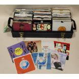 A COLLECTION OF mostly 1980's era 45 RPM 7" SINGLE RECORDS, to include Blondie, The Police, David B