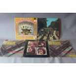 THE BEATLES - A COLLECTION OF FIVE LP RECORDS(2 x) Please Please Me - mono PMC1202 XEX422 yello