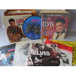 A COLLECTION OF ELVIS PRESLEY LP RECORDS, together with a selection of rock n roll and rockabilly L