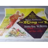 A VINTAGE 20th CENTURY FOX 'THE KING & I' FILM POSTER, printed in England, approx. 75 x 100 cm, tog
