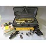 A JULIUS KELWERTH SX90R ALTO SAXOPHONE, with cased mouthpieces, tutorial book and accessories<