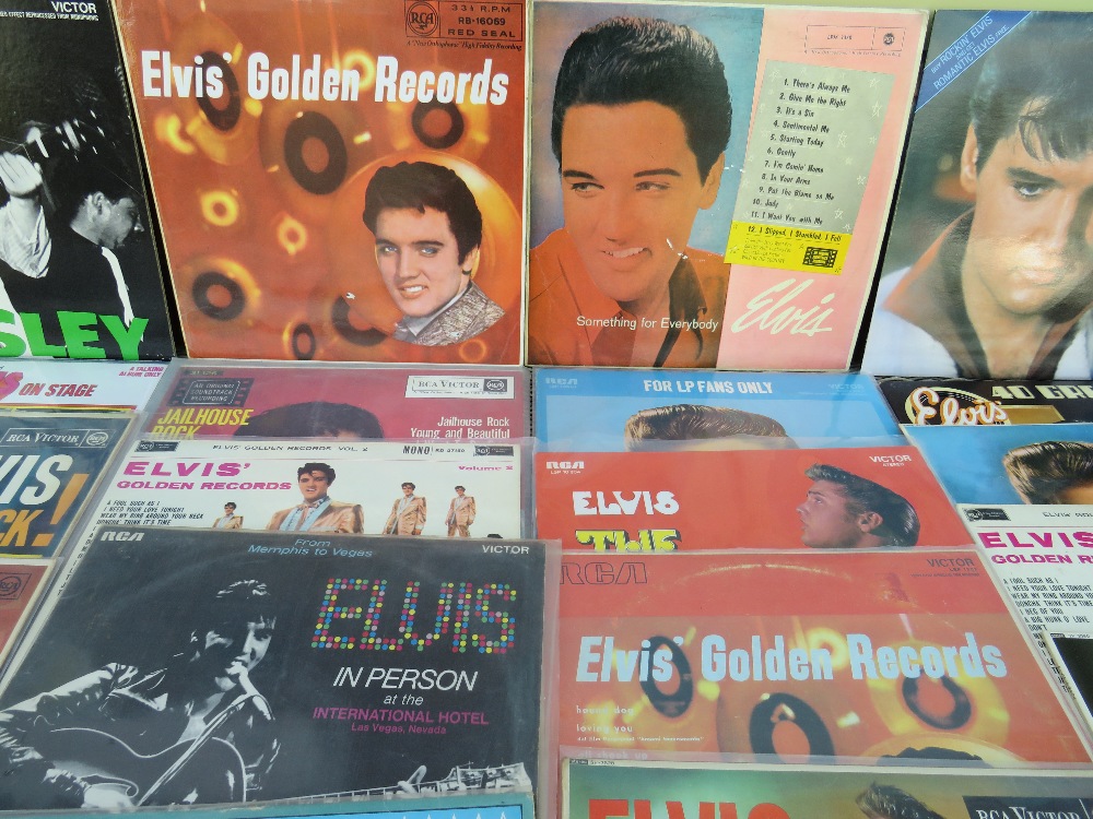 A COLLECTION OF ELVIS PRESLEY LP RECORDS ETC., to include Elvis' Golden Records, Burning Love and H - Image 4 of 12