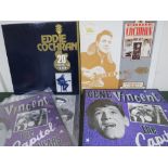 TWO EDDIE COCHRAN LP BOX SETS, comprising 20th Anniversary set and 50th Anniversary set, together w