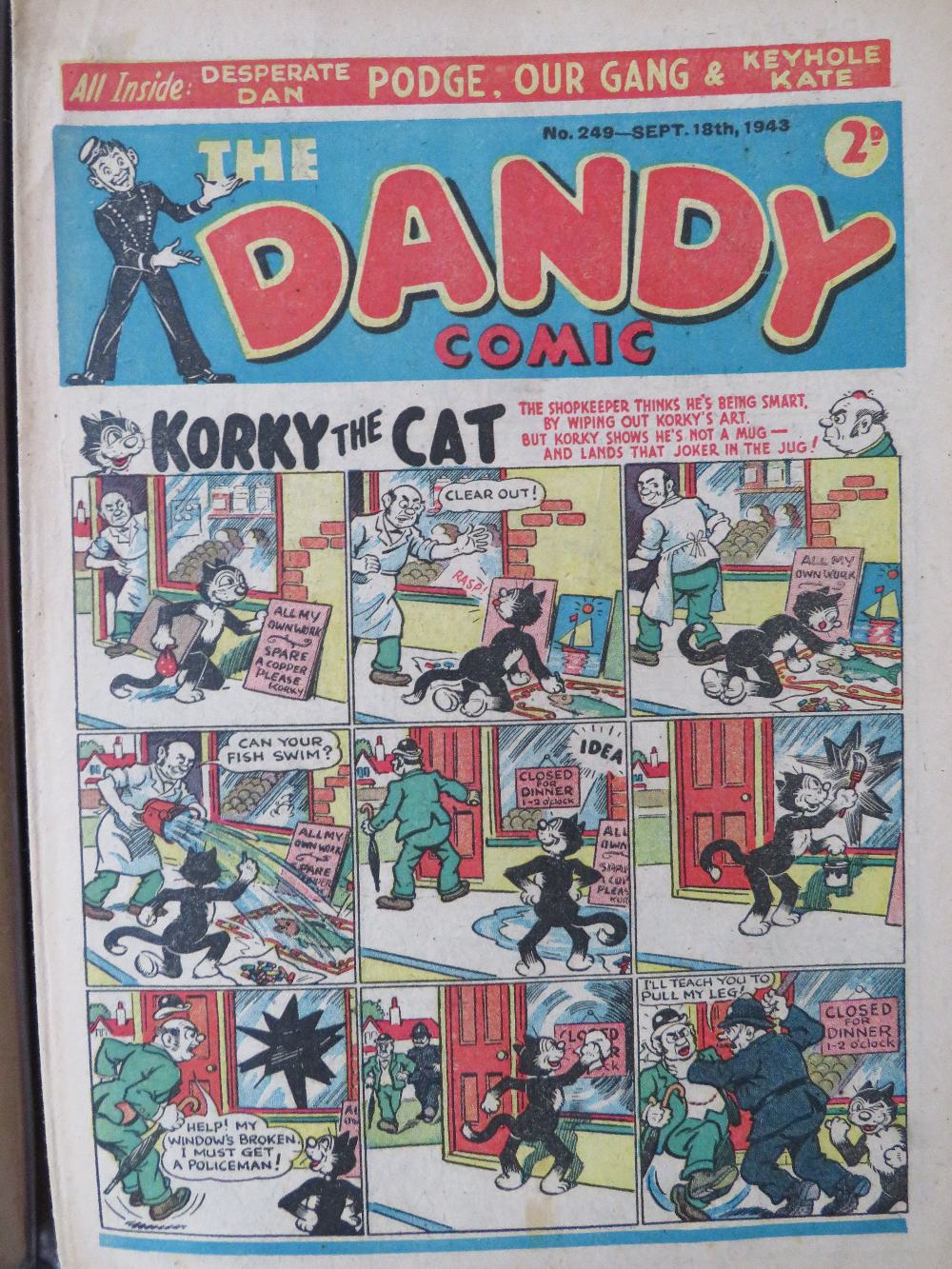 A COLLECTION OF VINTAGE COMICS, to include three 1943 Dandy comics, and a 1946 Beano, together with - Image 3 of 11